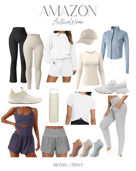 Amazon Fashion / Amazon Active wear / Yoga pants / Spring Athleisure / Lounge Sets / Neutral Yoga Pants / Pilates Outfits / / Neutral Sneakers / Neutral half zip

#LTKstyletip #LTKfitness #LTKshoecrush