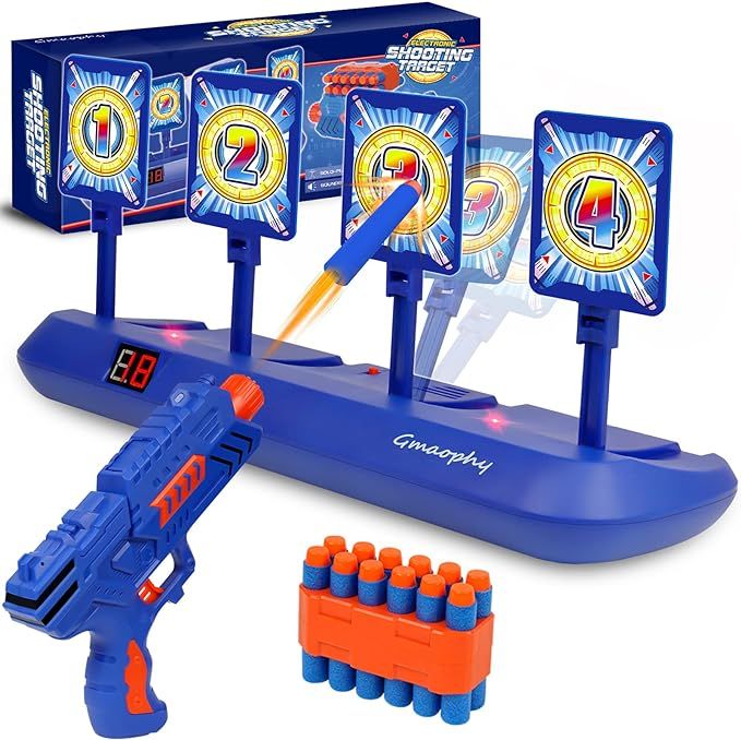 Digital Shooting Targets with Foam Dart Toy Shooting Blaster , 4 Targets Auto Reset Electronic Sc... | Amazon (US)