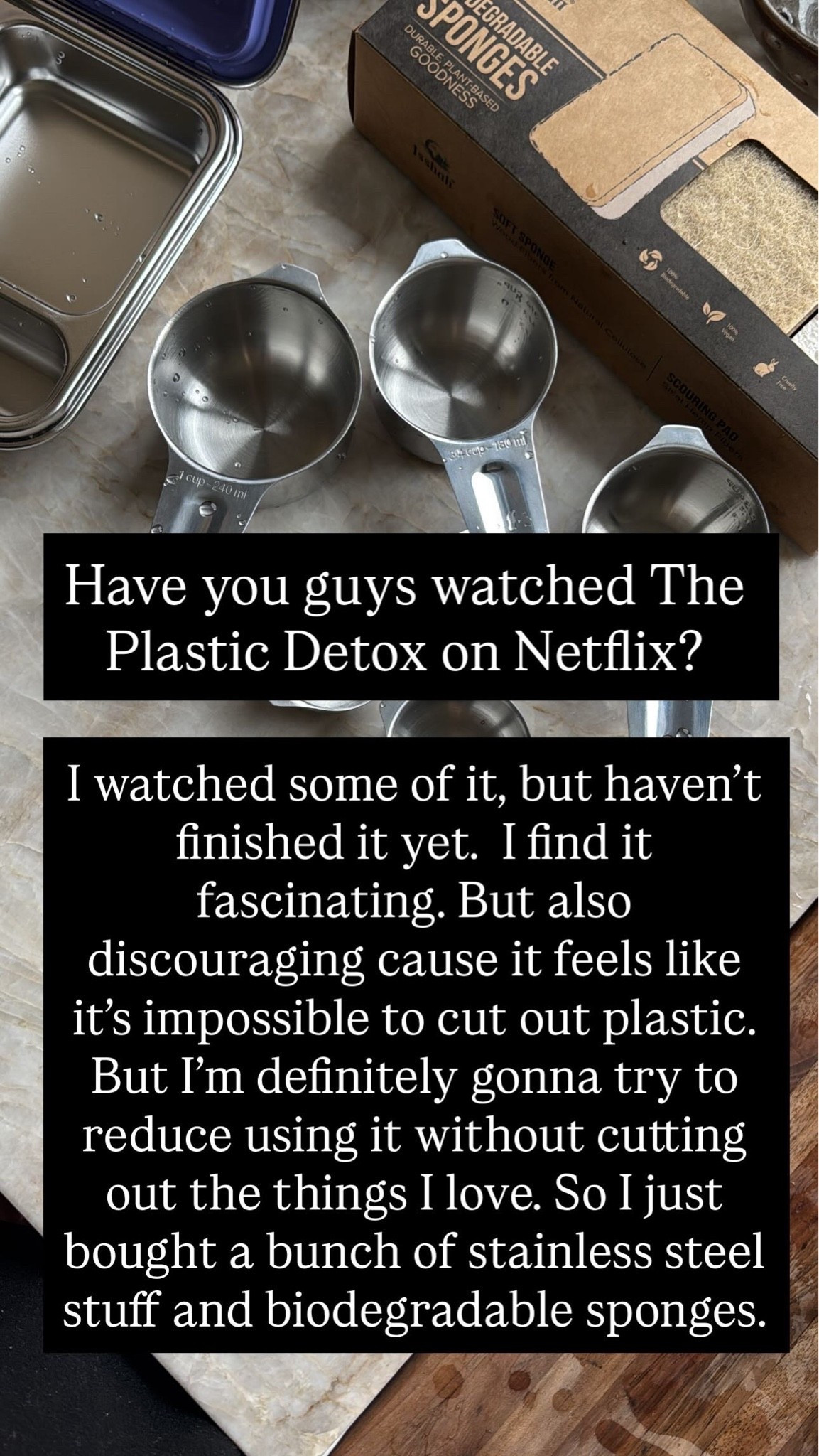 I just swapped out a bunch of things in my home that have plastic with options that don’t. So I thought I’d share some of the things that I got that are easy swapped to make to cut out some of the plastic in your daily life. ￼

Please comment with names of other products that are easy swaps

#LTKdayinmylife #LTKHome