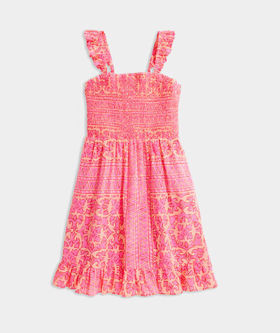 Girls' Neon Tortola Smocked Dress | vineyard vines