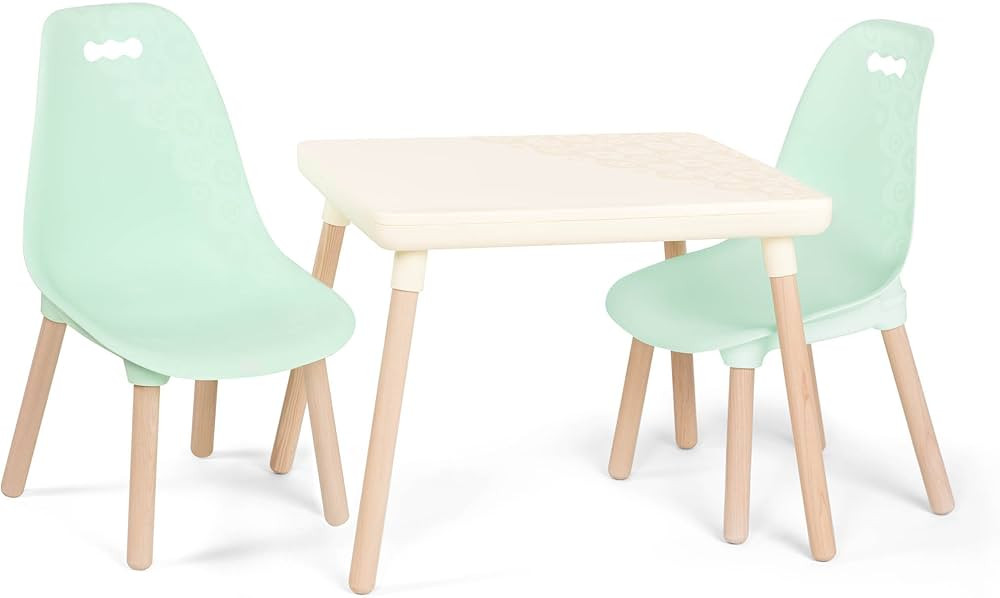 B. toys- B. spaces- Table and Chair Set- Furniture For Toddlers- 1 Craft Table & 2 Chairs- Natura... | Amazon (US)