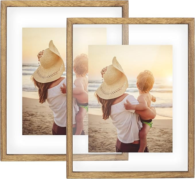 DLQuarts 11x14 Floating Photo Picture Frame, Floating Display for Photos 8x10, 7x9, 5x7,or Full D... | Amazon (US)