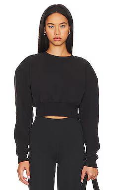 Camila Coelho Jasmine Cropped Sweatshirt in Black from Revolve.com | Revolve Clothing (Global)