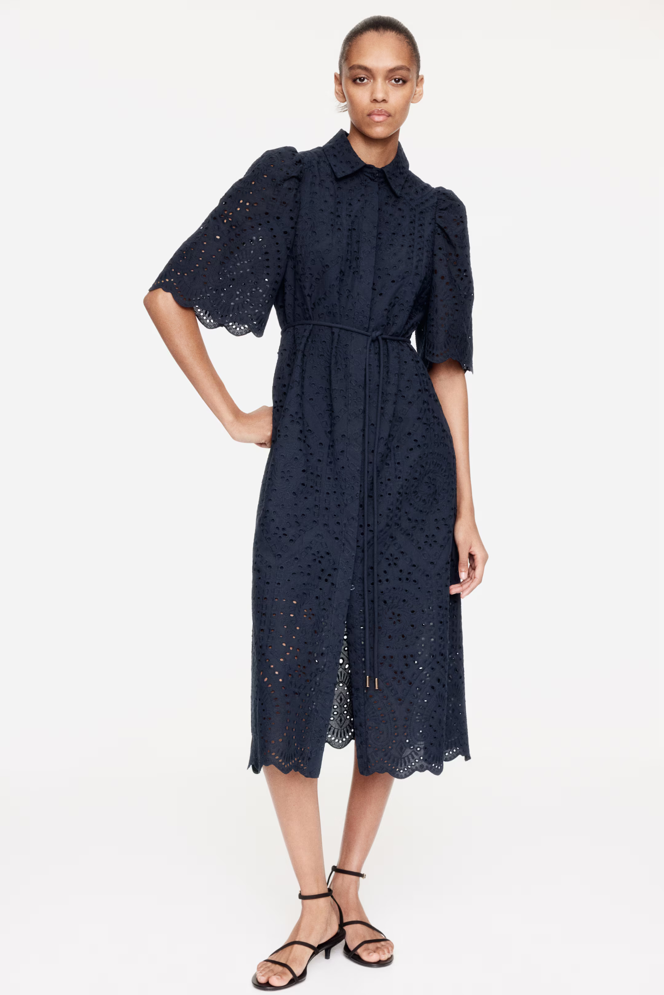 Eyelet Embroidered Shirt Dress | H&M (US + CA)