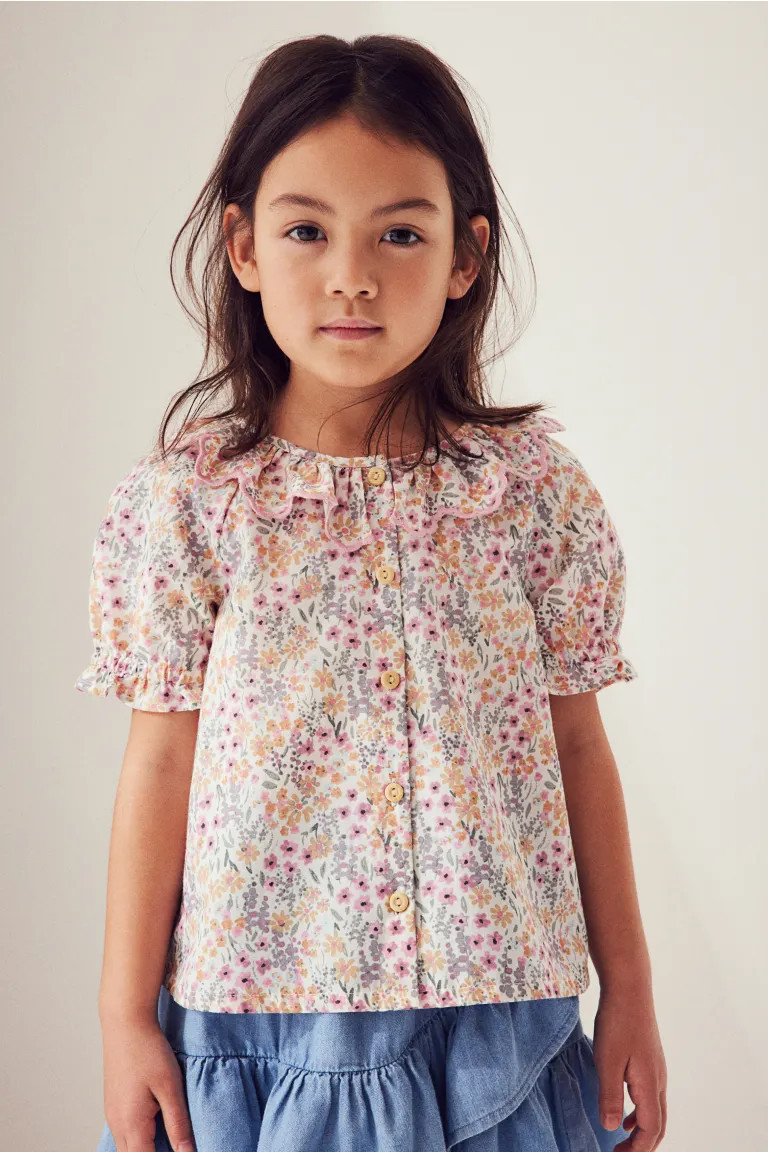 Cotton Blouse with Collar | H&M (US + CA)