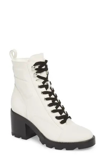 Women's Marc Fisher Ltd Warid Moto Bootie, Size 5 M - White | Nordstrom