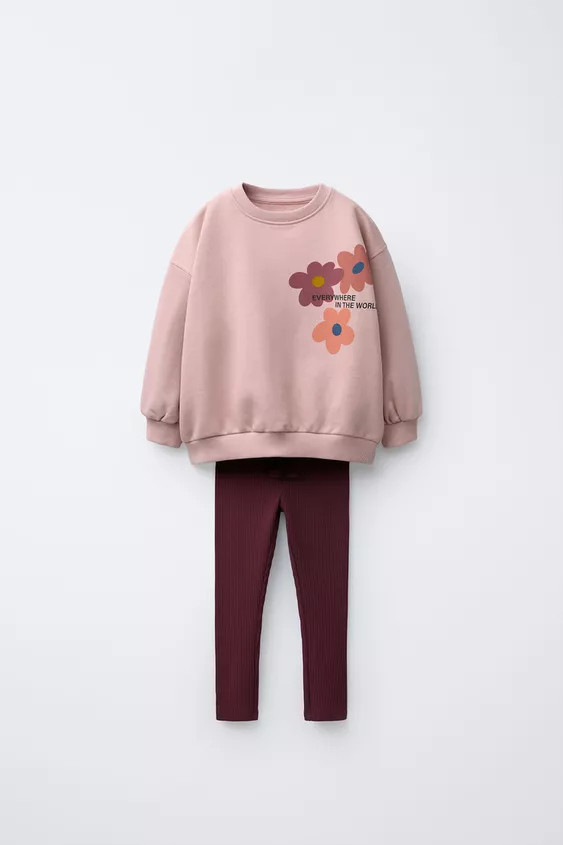 PRINTED SWEATSHIRT AND LEGGING SET | Zara US