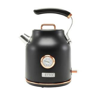Dorset 1.7 l 7-Cup Black and Copper Stainless Steel Electric Kettle with Auto Shut-Off and Boil-Dry Protection | The Home Depot