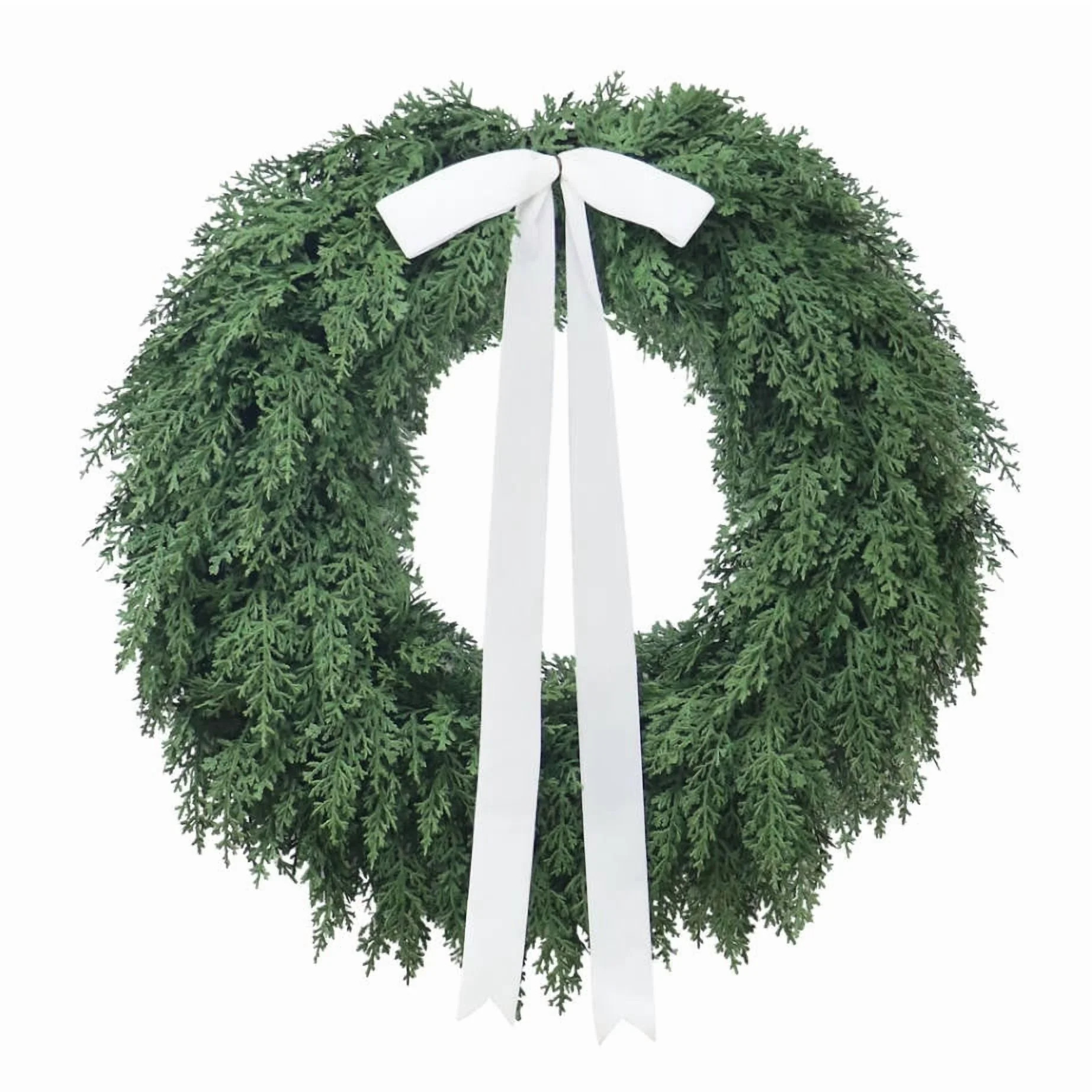 Evergreen Natural Feel Norfolk Artificial Christmas Wreath, Green, 18", by My_Texas_House | Walmart (US)