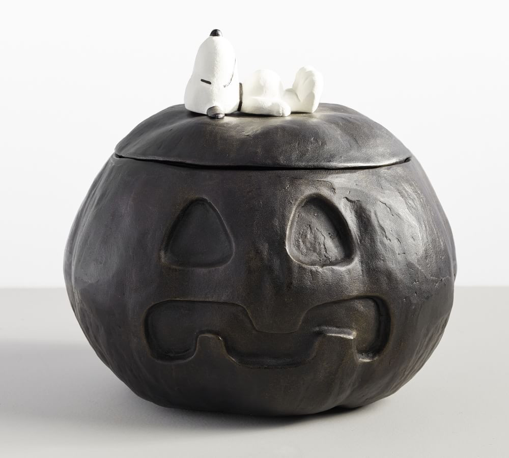 Peanuts&amp;#8482; Snoopy Lidded Candy Bowl | Pottery Barn (US)