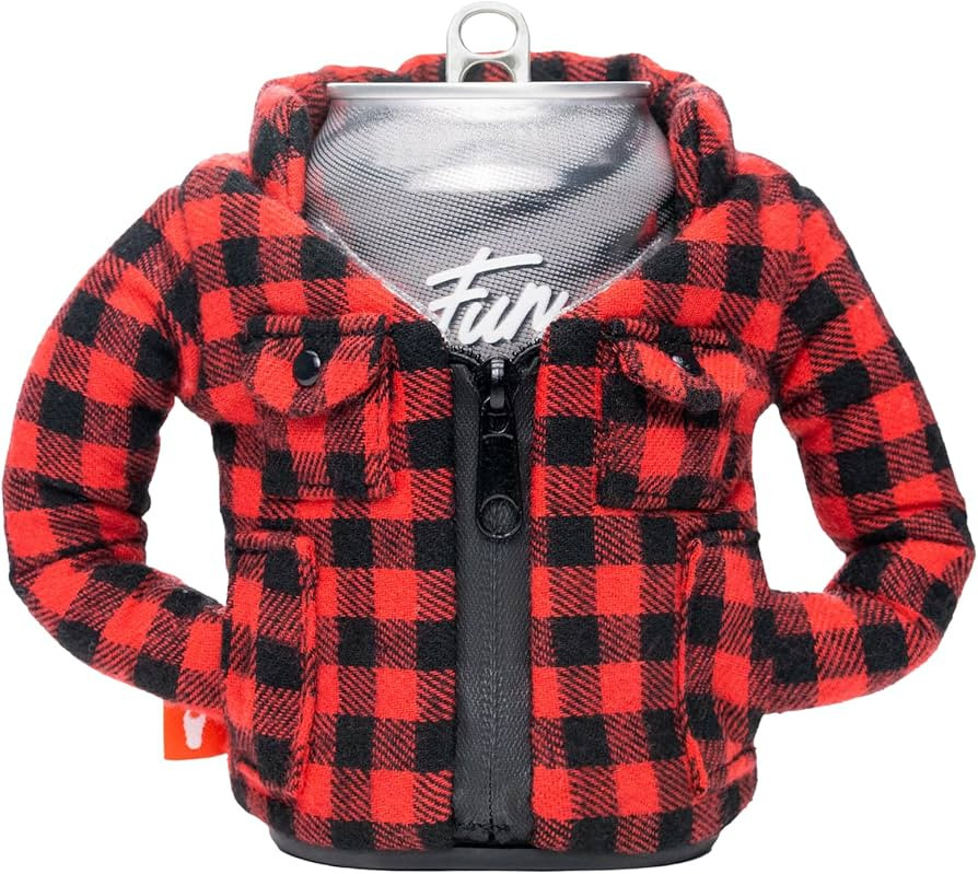 Puffin - The Lumberjack Flannel - Insulated 12 oz Can Cooler I Beer Bottle & Soda Can Insulator, ... | Amazon (US)