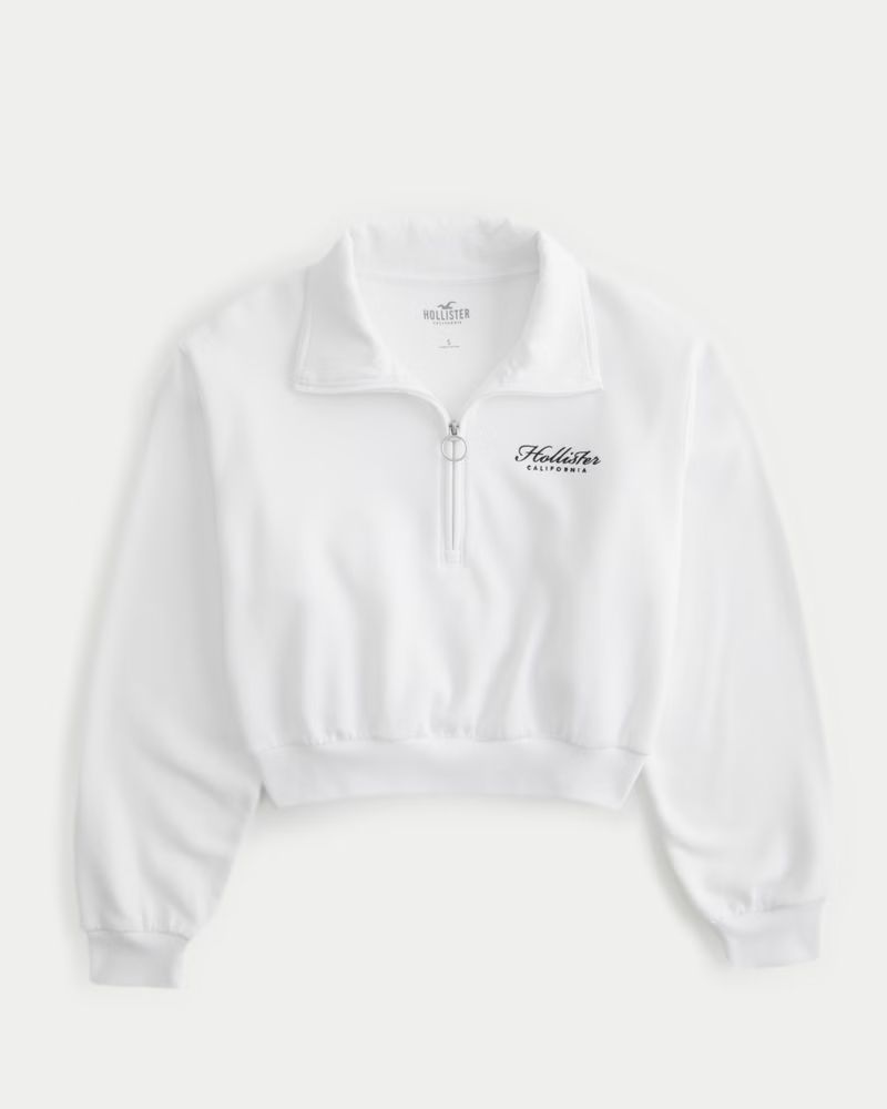 Easy Half-Zip Logo Sweatshirt | Hollister (US)