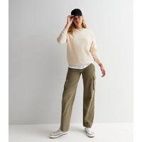 Tall Khaki Wide Leg Cargo Trousers New Look | New Look (UK)