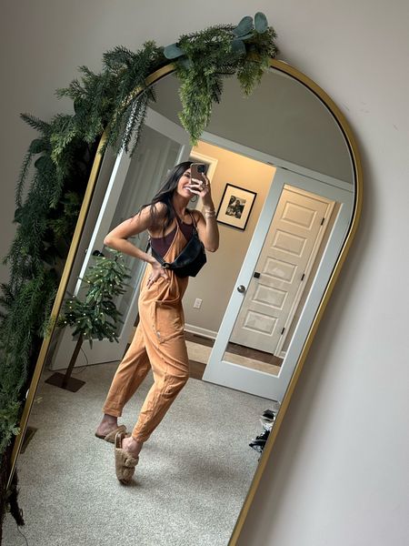 Outfit idea
Hot shot onesie
Free people finds
Hot shot onesie XS color is toasted coconut
Cropped tank color chocolate 
Belt bag 
Top sellers 
Spring outfit idea 


#LTKshoecrush #LTKtravel #LTKstyletip