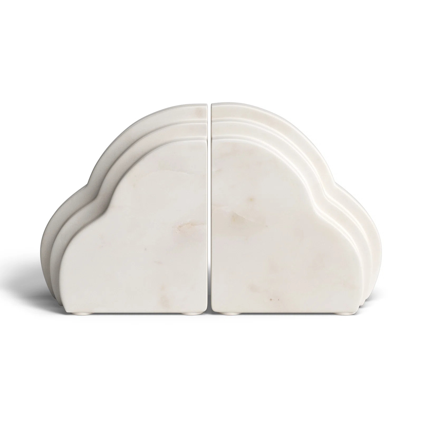 Marble, Set Of 2 6"H Rainbow Bookends, White, Novelty | Wayfair North America