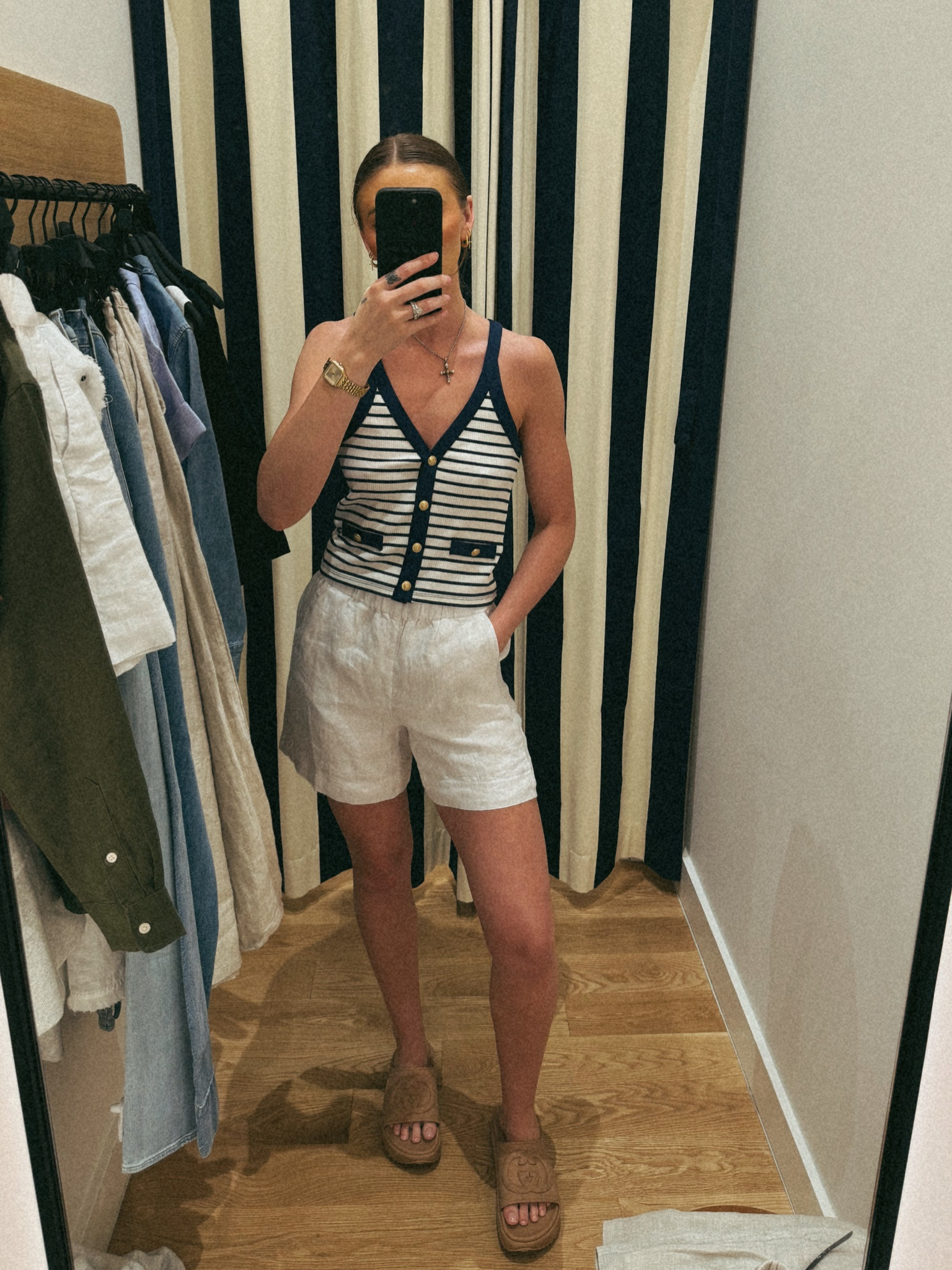 Blues and whites for spring 🦋🐬💙✨ top runs oversized! #morganiverson #springootd #linen #stripes

#LTKstyletip #LTKsalealert