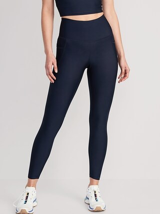 High-Waisted PowerSoft 7/8-Length Side-Pocket Leggings for Women | Old Navy (US)