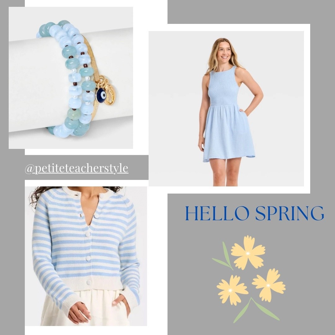 Hello Spring 🩵



light blue striped cardigan | light blue sundress | bracelet set 


#LTKPetite #LTKootd #LTKWorkwear