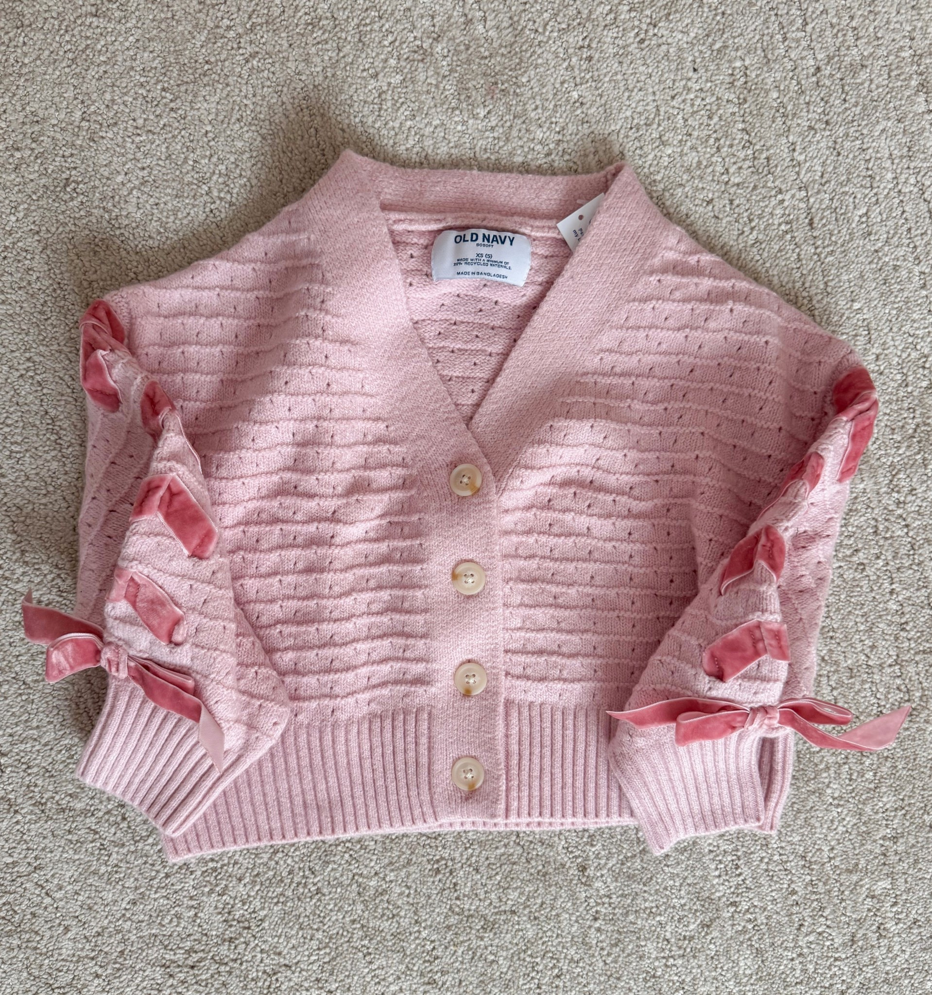 A sweet ribbon cardi to throw over those Spring dresses while we wait for the warmer weather. 🎀