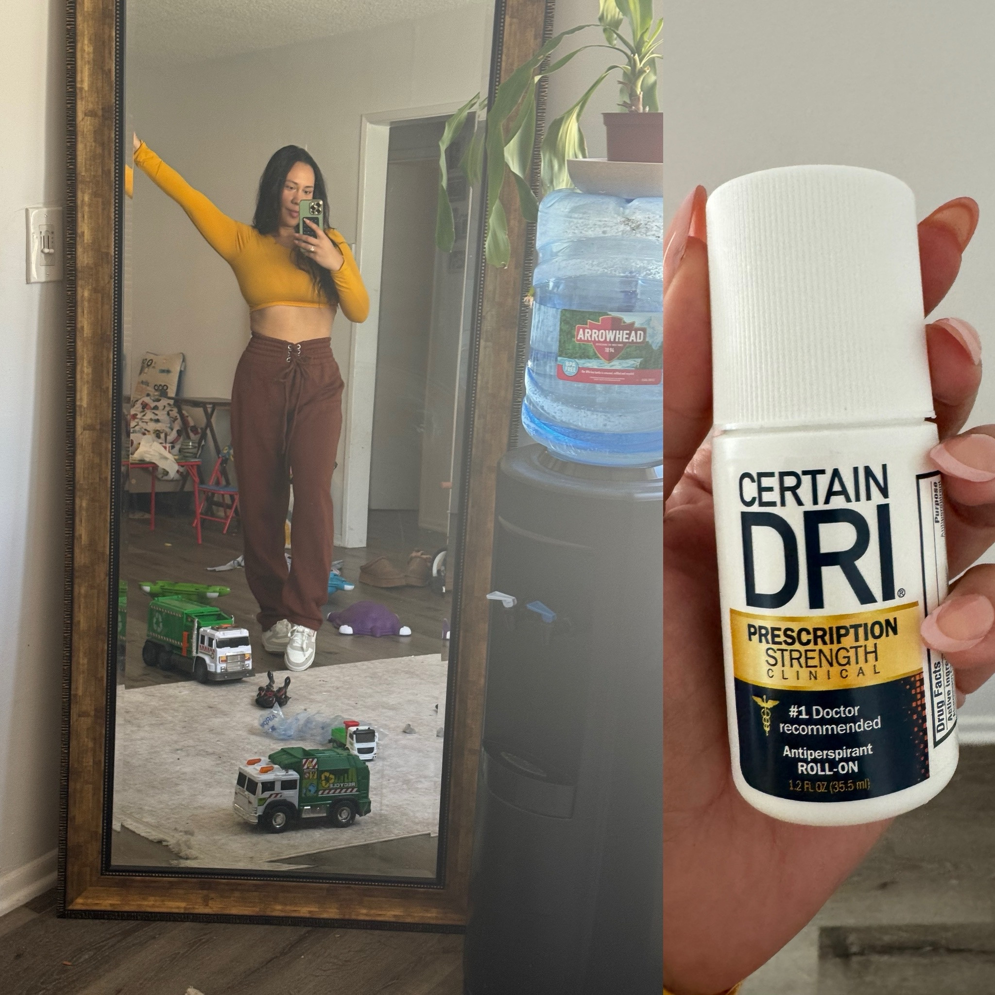 STOP SWEATING THROUGH YOUR SHIRTS! Certain dri is life changing if you suffer from sweating through your tops and avoid certain materials. All you do is roll it on at night! #dailyessentials 