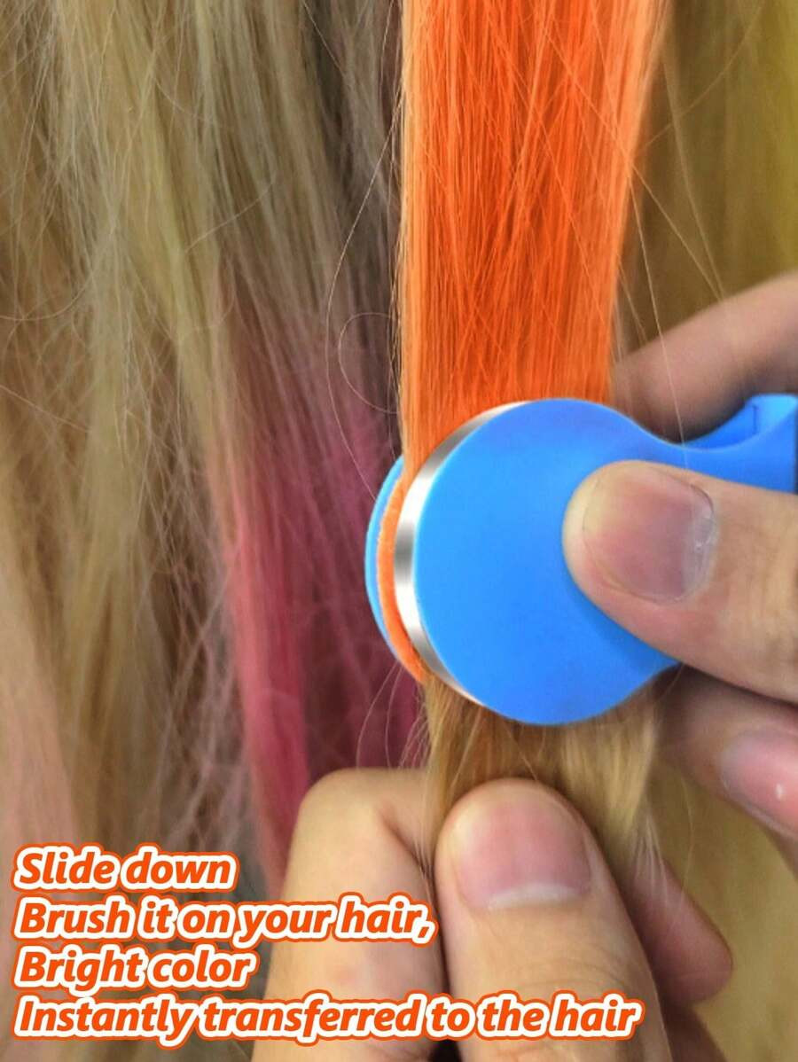 1pc/8pcs Disposable Six-Color Hair Dye Powder Is Convenient, Quick And Easy To Fade Stage Makeup | SHEIN