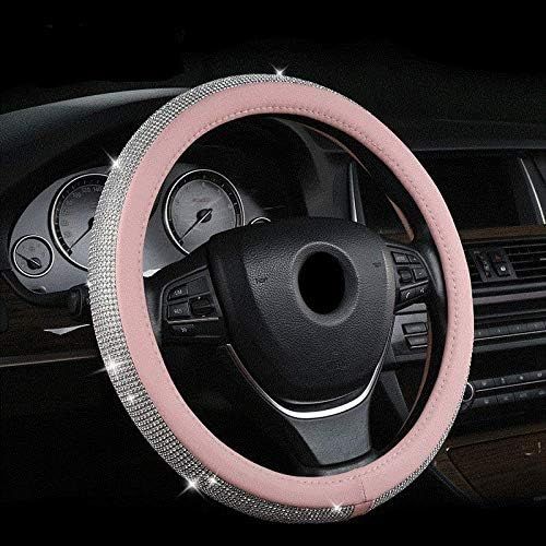 New Diamond Microfiber Leather Steering Wheel Cover with Glitter Bling Bling Crystal Rhinestones,... | Amazon (US)