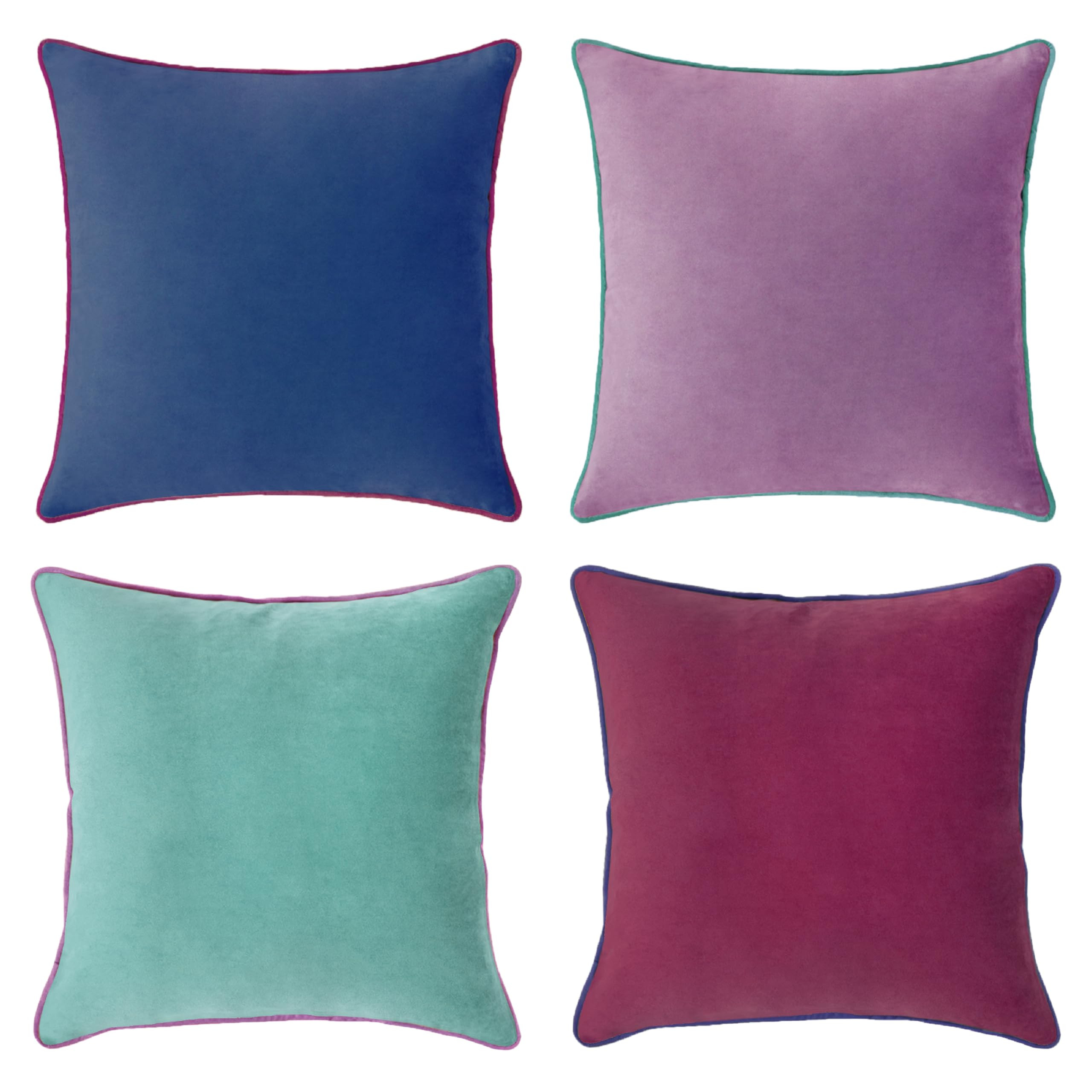 MONDAY MOOSE Decorative Throw Pillow Covers Cushion Cases, Set of 4 Soft Velvet Modern Double-Sid... | Amazon (US)