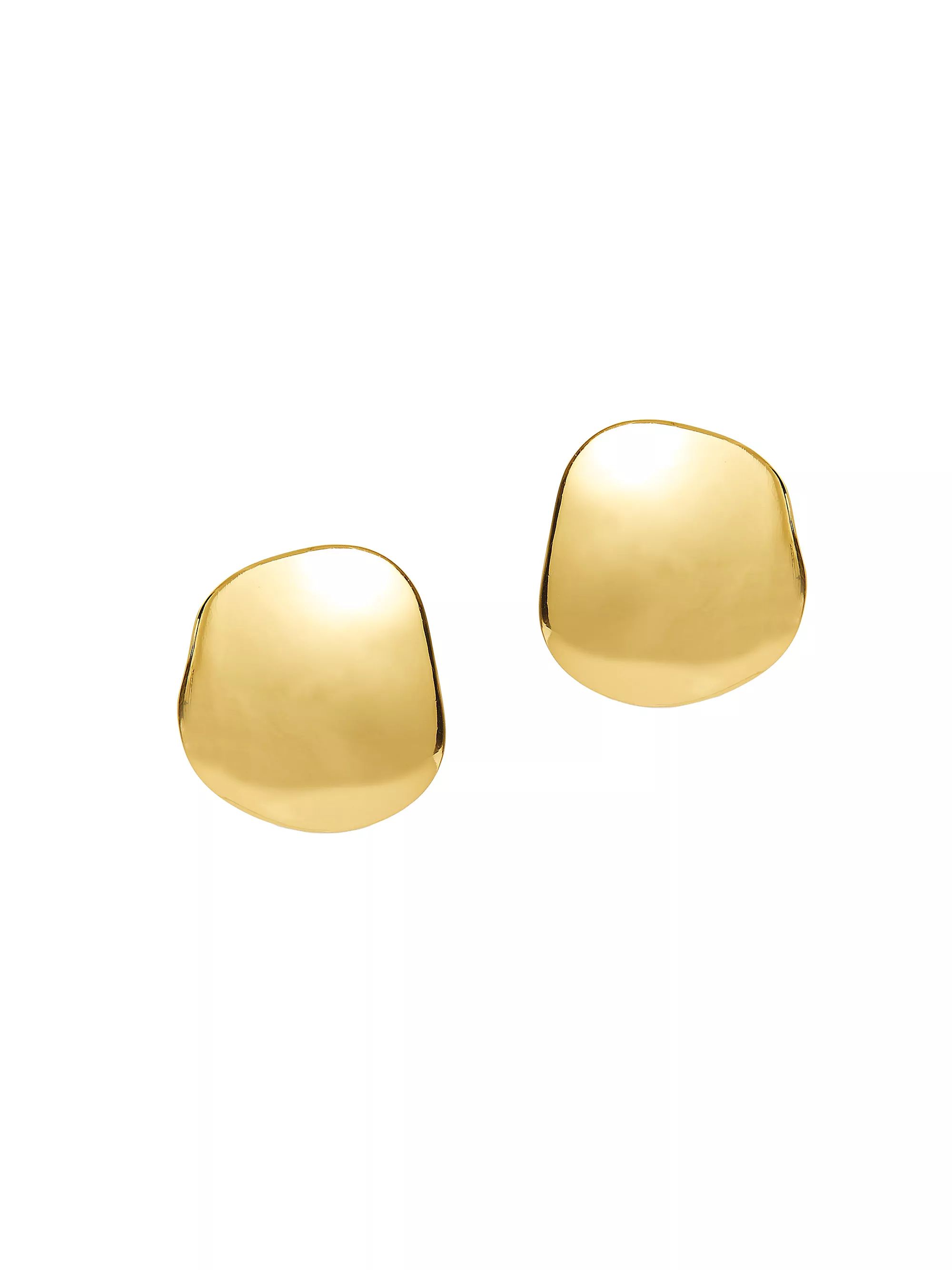 Discus 14K-Gold-Plated Button Stud Earrings | Saks Fifth Avenue