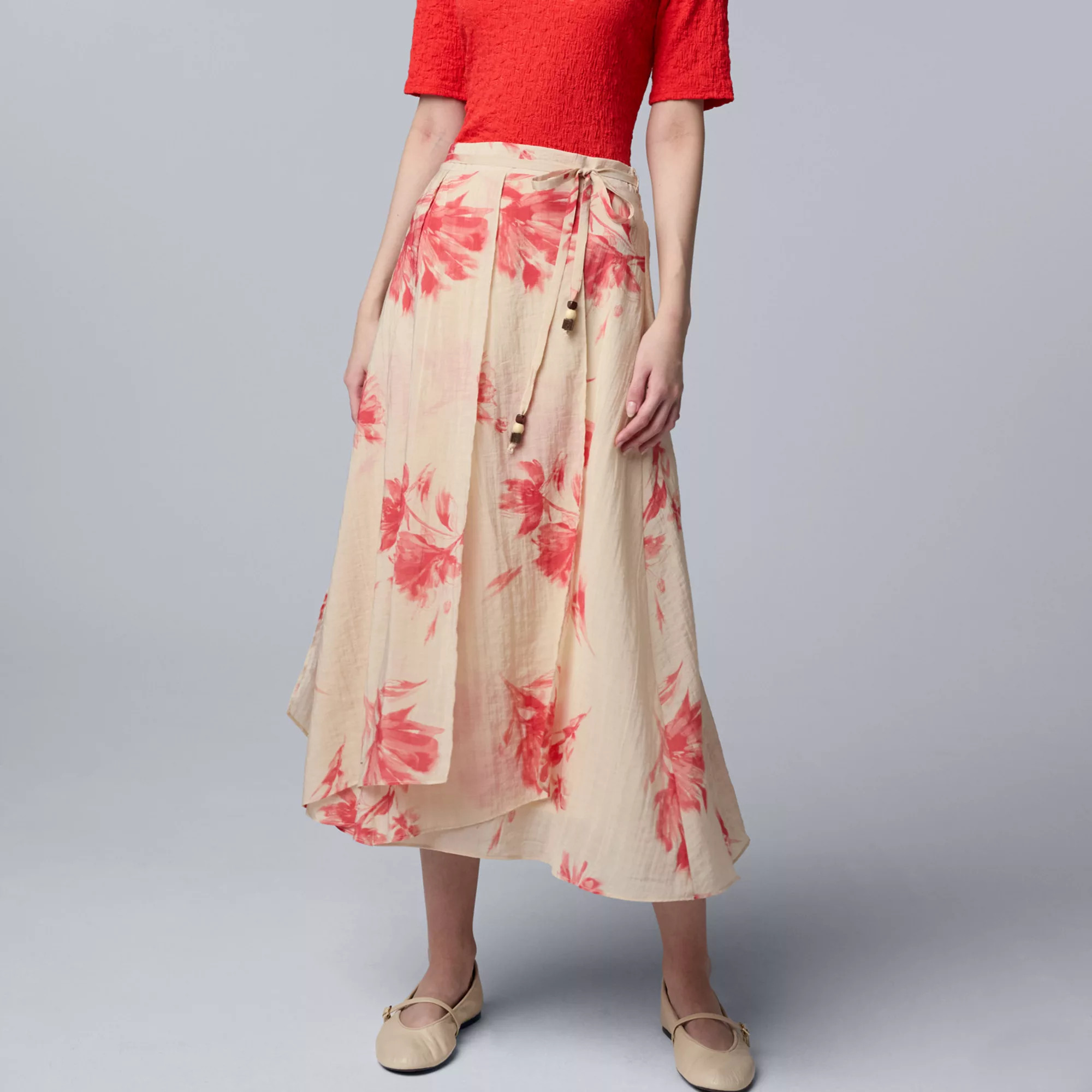 Women's Simply Vera Vera Wang Ruffled Midi Skirt | Kohl's