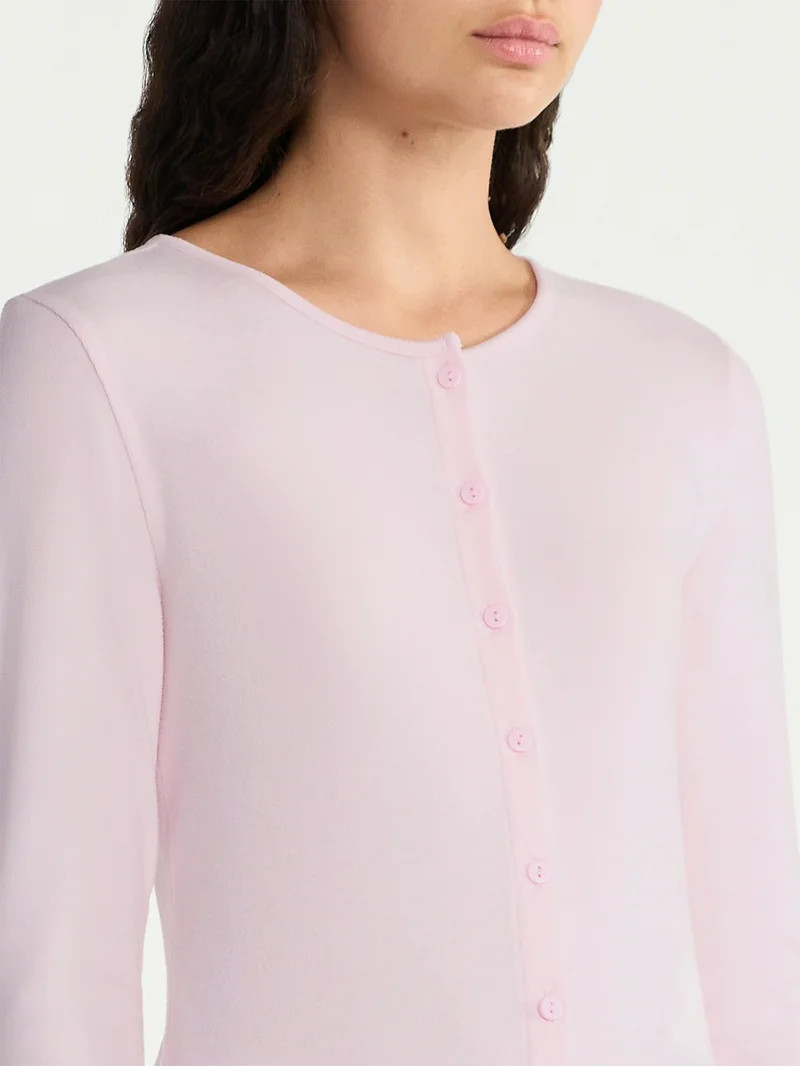 No Boundaries Sleep Cardigan and Flare Pants Set, 2-Piece, Women’s | Walmart (US)