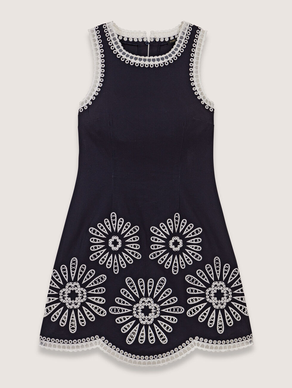 mini dress with crochet details | Maje US | Maje US