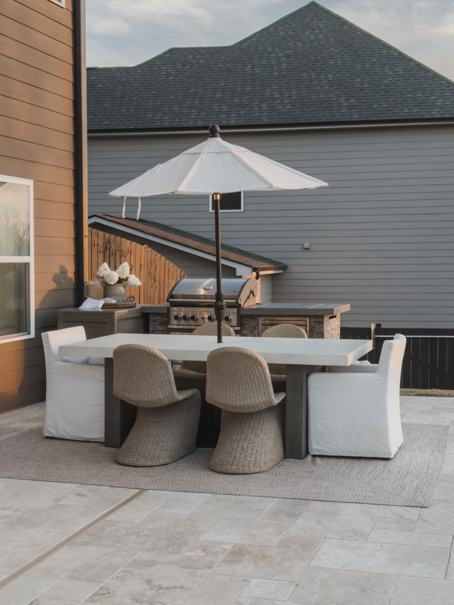 #AD Sharing some of my outdoor favorites from @Wayfair  that I’ve been using and loving. I always try to find pieces that are both beautiful and functional — things that can actually hold up outside and be used all season long.

My all-time favorite gas fire pit is out here (we did add a quartz top after I forgot to cover it), these all-weather wicker chairs with the prettiest curved detail, and a few pieces that make the whole space feel comfortable and pulled together. The chairs are heavy and really well made, which I appreciate since our yard gets a good amount of wind.

I also shared my grill and griddle combo. I couldn’t link the exact version with the griddle, but the one I shared is the same grill — just without the griddle attachment.

#wishyouwerehere #outdoor #wayfair #wayfairpartner @shop.LTK #liketkit

#LTKSaleAlert #LTKHome #LTKSeasonal