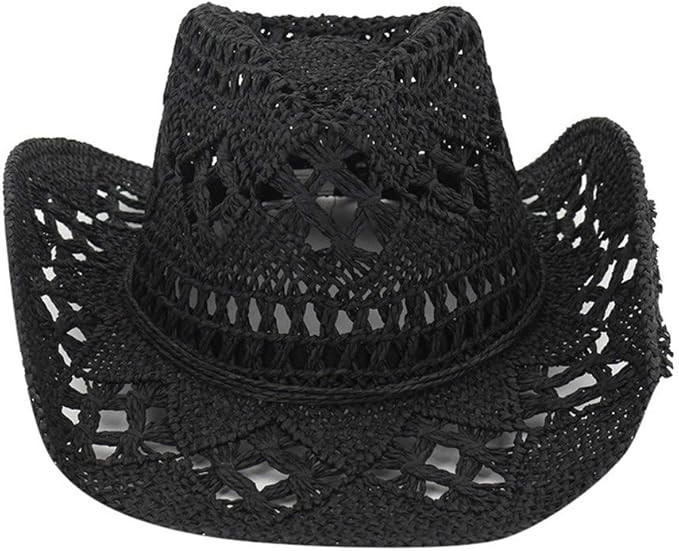 YOLAI Women Stra𝐰 Cowboy Hat Wide Brim Sun Hat Cowgir𝐥 Summer Western Cowboy Hat for Travel... | Amazon (US)