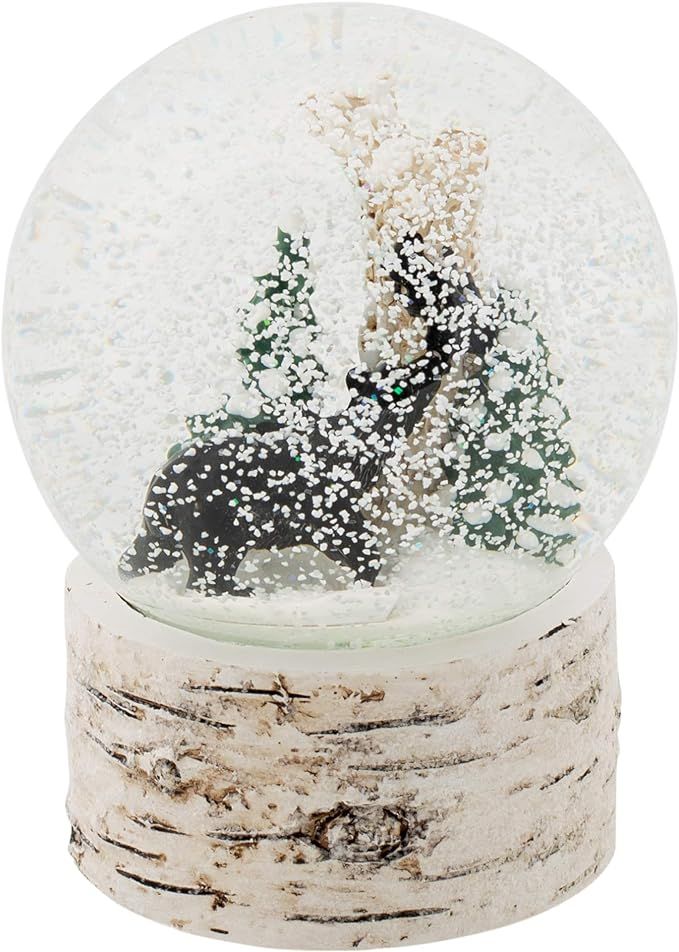 White Wash Wood Black Bear 5.5 inch Resin Decorative Snow Globe | Amazon (US)