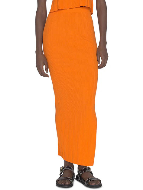 Womens Ribbed Cut-Out Maxi Skirt | Shop Simon