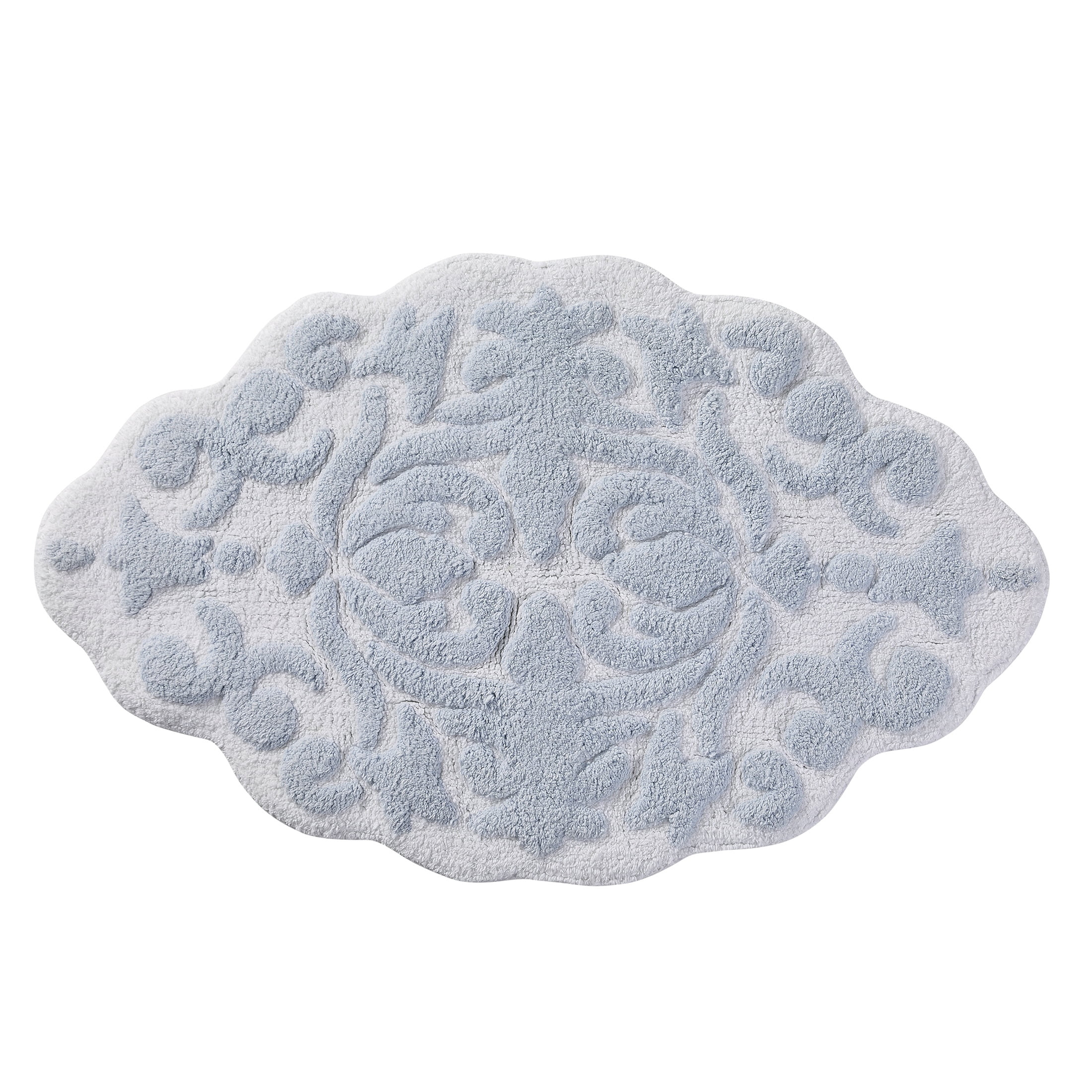 My Texas House Mallory Blue Medallion Cotton Tufted Bath Rug, 20" x 32" | Walmart (US)