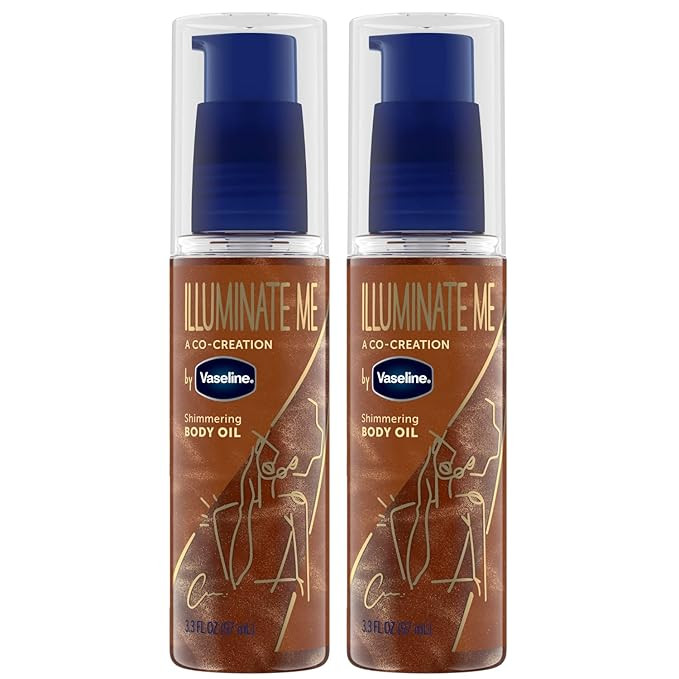 Vaseline Illuminate Me Body Oil - Shimmering Body Bronzer, Radiant Body Glow Oil, Hydrating Shimm... | Amazon (US)