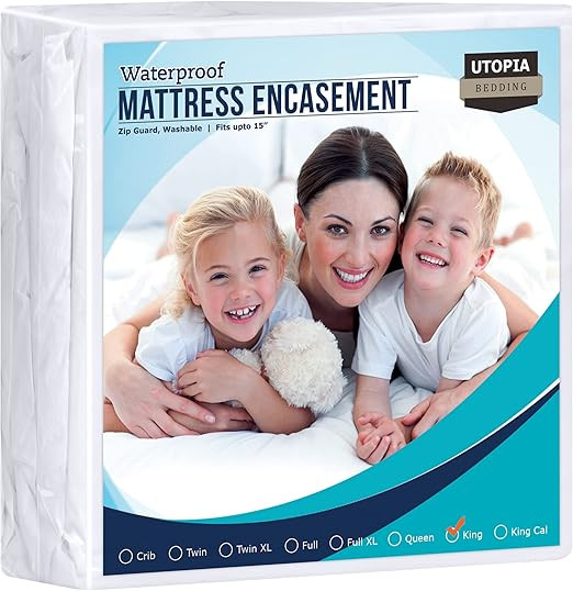 Utopia Bedding Zippered Mattress Encasement King - 100% Waterproof and Bed Bug Proof Mattress Pro... | Amazon (US)