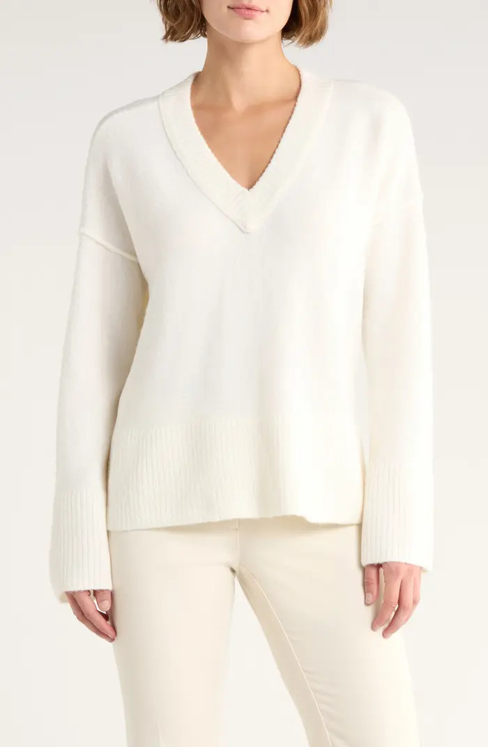 High-Low V-Neck Sweater | Nordstrom Rack