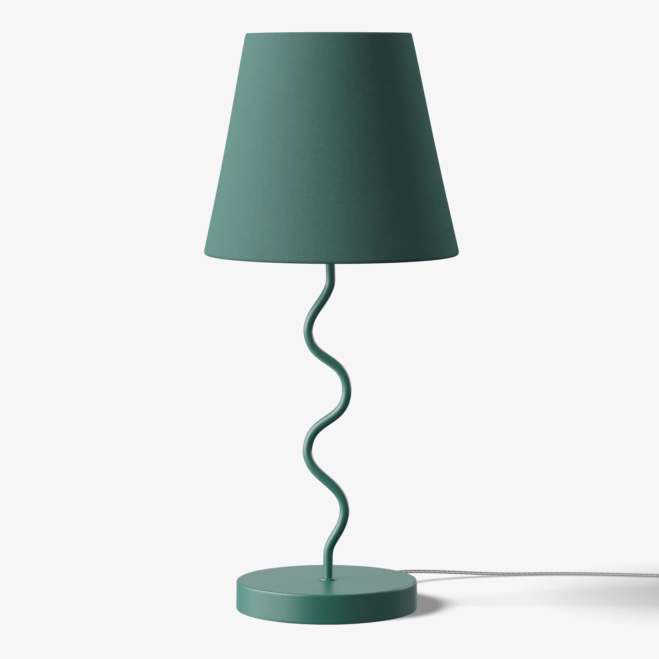 Mainstays Kids Green Curvy Table Lamp with Fabric Shade 17.25 Inch - Walmart.com | Walmart (US)