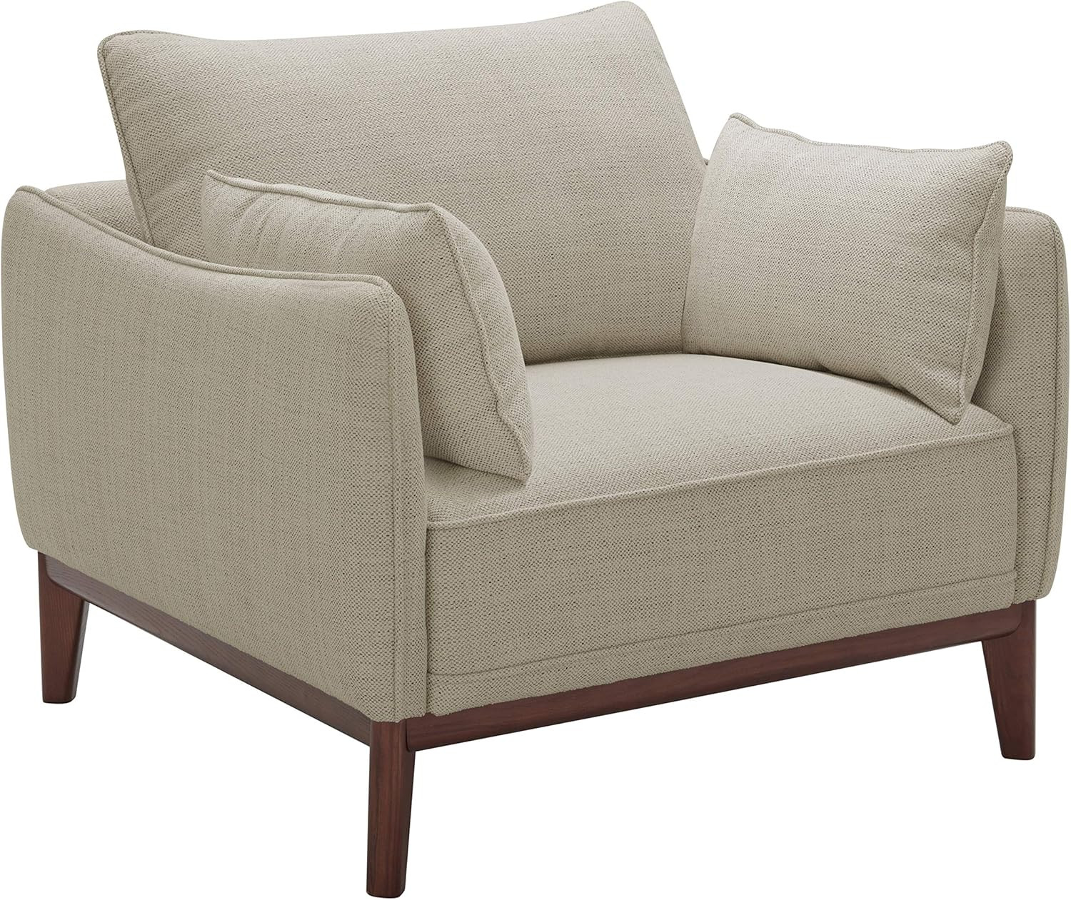 Amazon Brand – Stone & Beam Hillman Mid-Century Living Room Chair with Wood Base and Legs, 39"W... | Amazon (US)