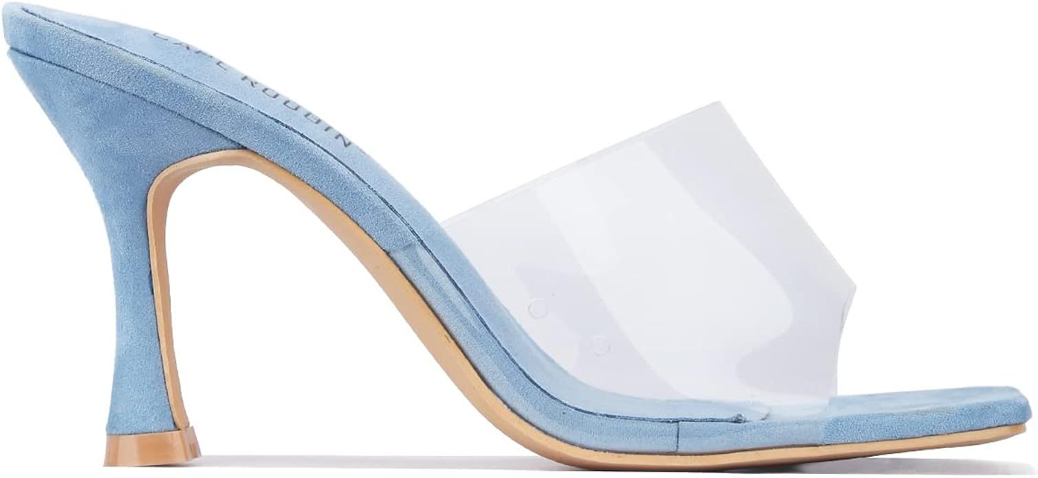 Cape Robbin Veja Clear Sexy High Heels for Women, Transparent Open Toe Shoes Heels for Women | Amazon (US)