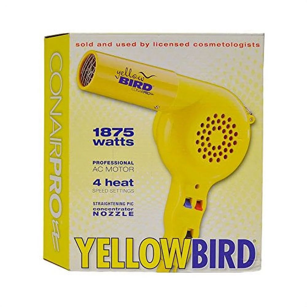 Conair Pro Yellow Bird Hair Dryer (Model: YB075W) | Walmart (US)