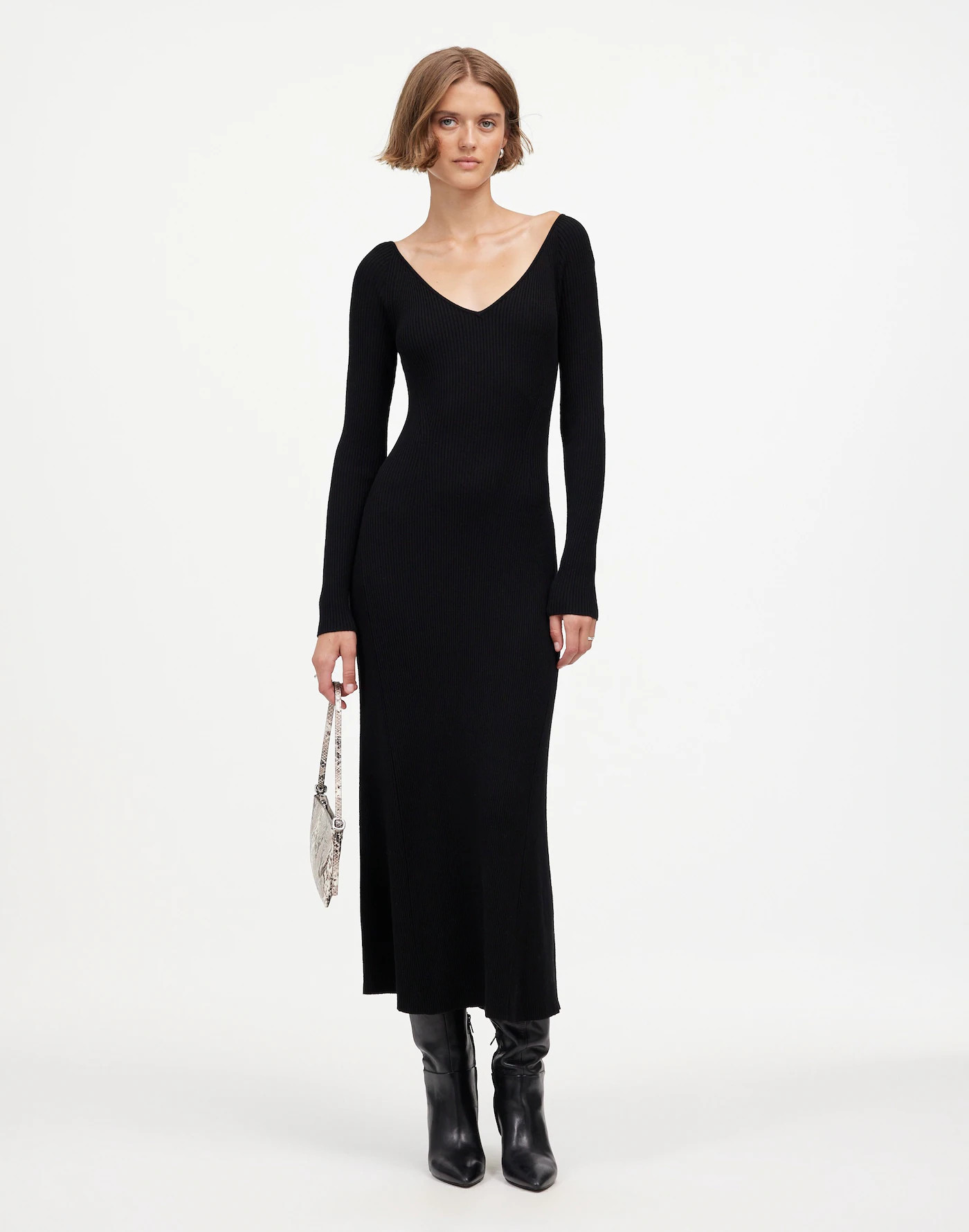 The Signature Knit V-Neck Midi Dress | Madewell | Madewell