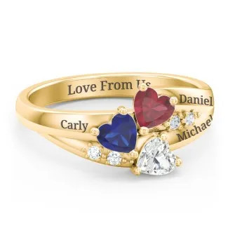 Heart Cluster Ring with Accents | Jewlr