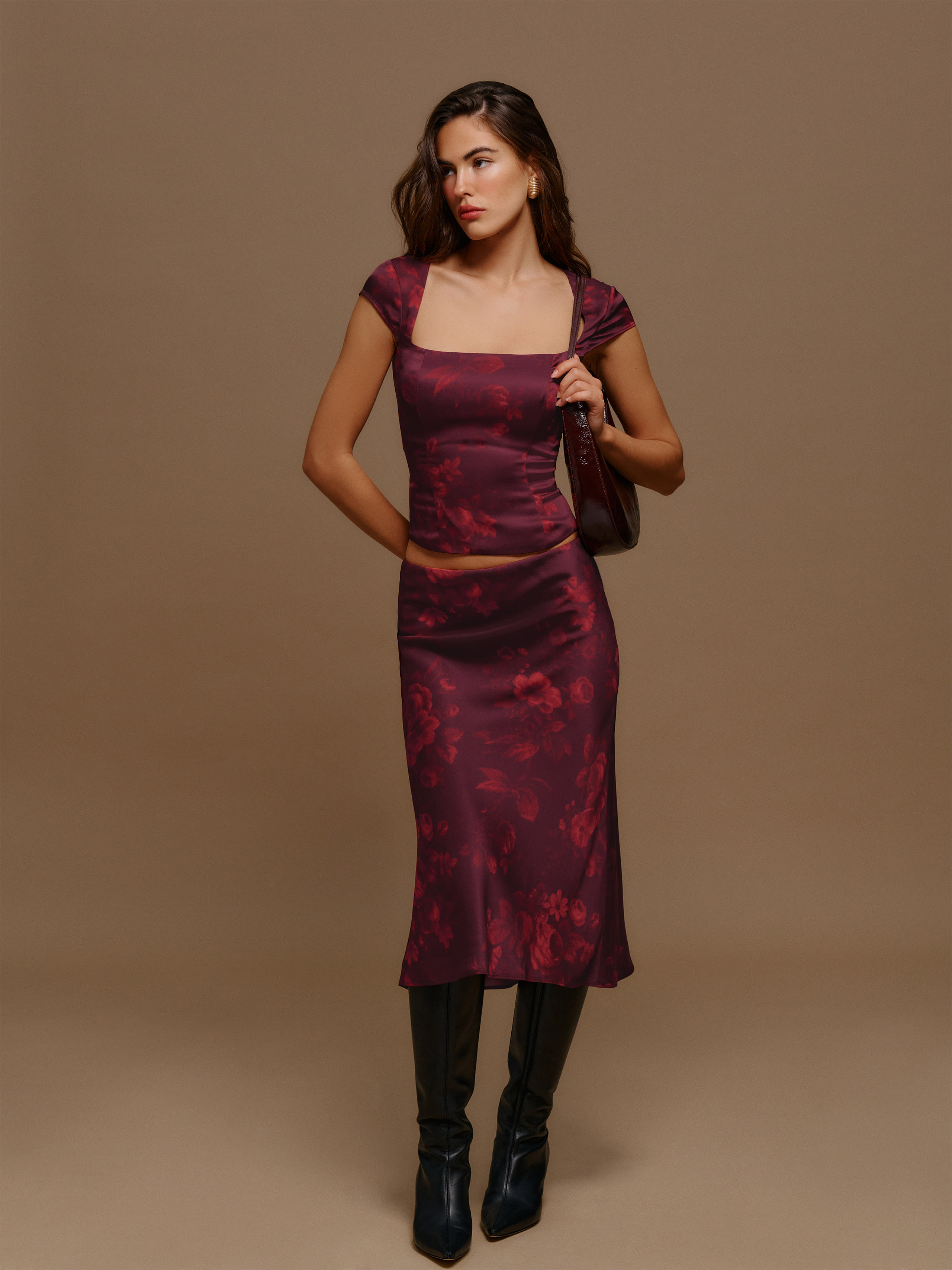 Ella Satin Skirt | Reformation (Global)