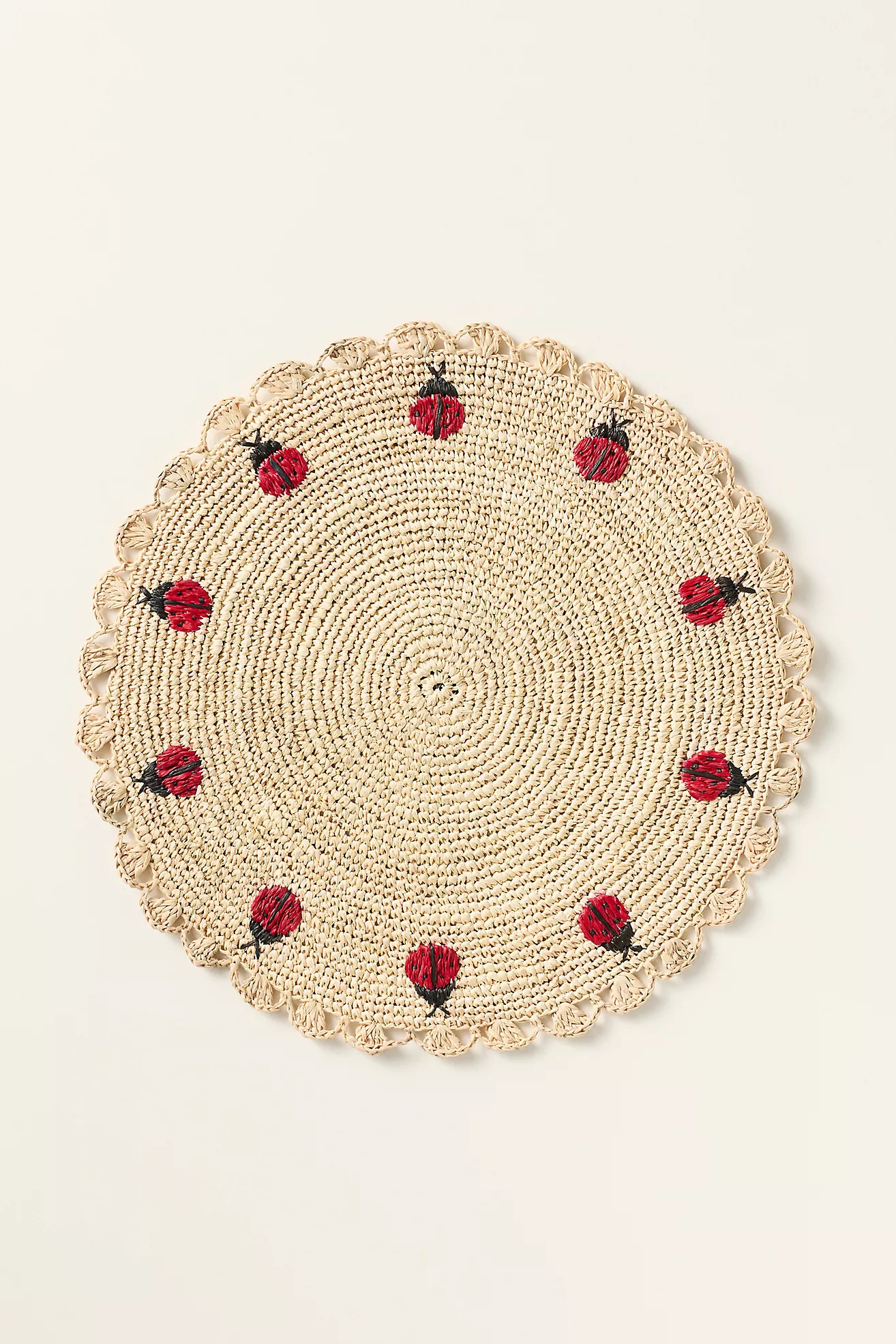 Payton James Handwoven Ladybug Placemat | Anthropologie (US)