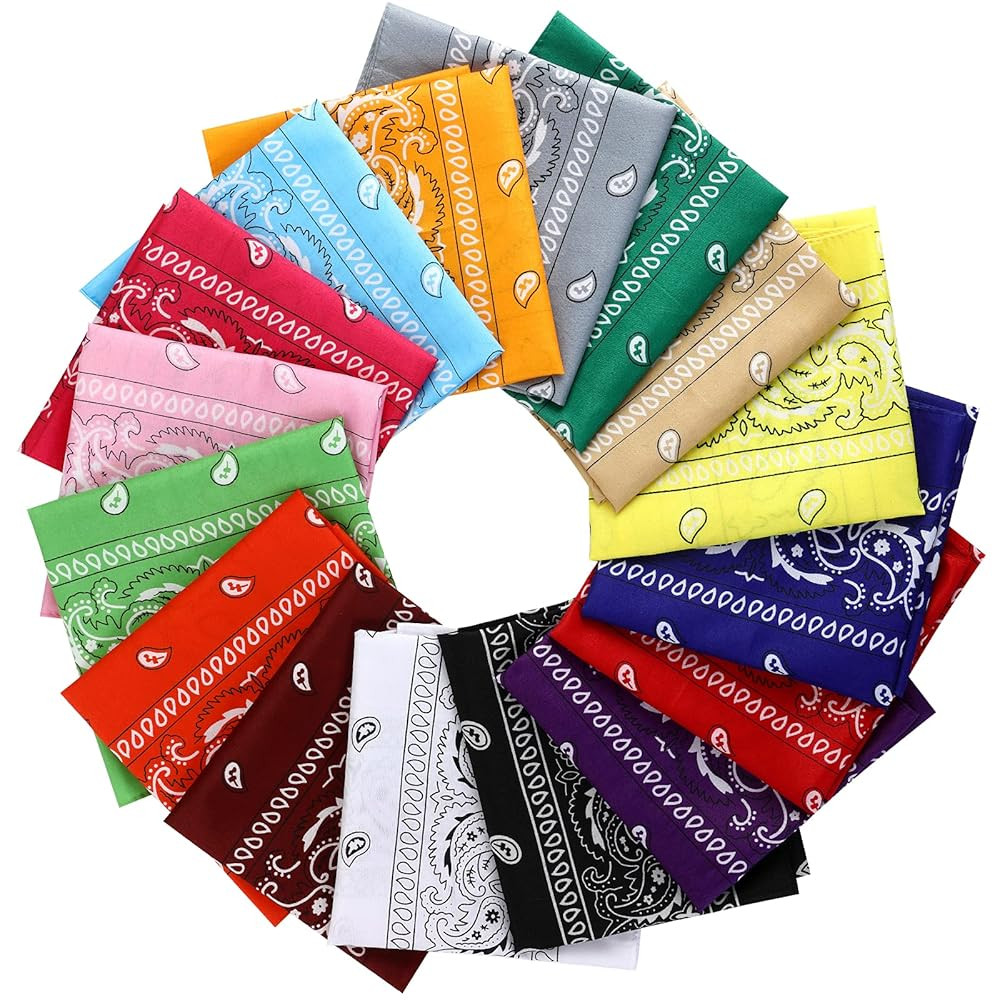 16pcs Bandanas Multi-Purpose Party Outdoor Favor Scarf Headband Handkerchiefs for Unisex Women Me... | Amazon (US)
