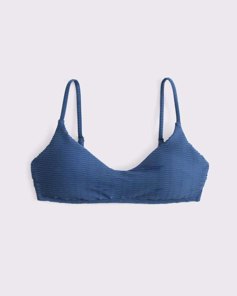 Abercrombie & Fitch Women's Clean Bralette Bikini Top in Blue - Size S | Abercrombie & Fitch (US)