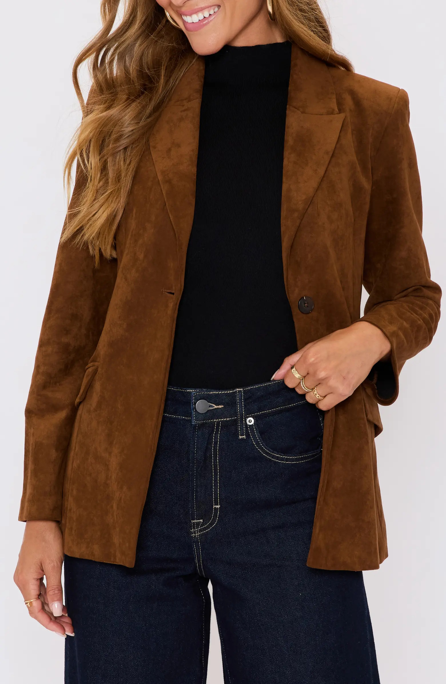 VICI Collection Maeve Faux Suede Blazer | Nordstrom | Nordstrom